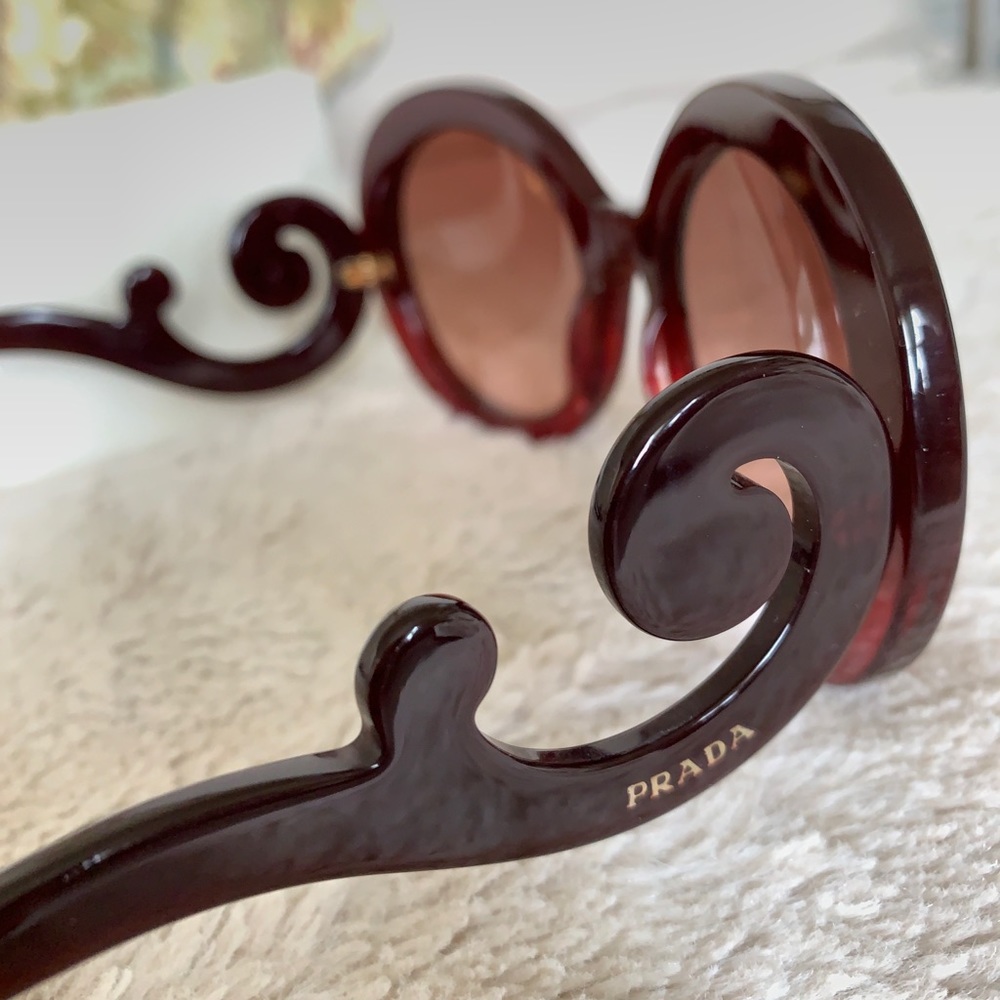 Prada Spr 27n Round BaroqueSwirlWomen'sSunglasses